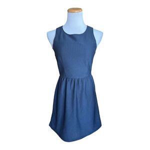 Womens Gabriella Rocha Navy Sleeveless Eyelet Fit & Flare Dress - Sz S